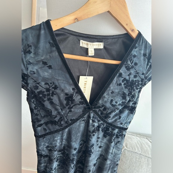 Thirty Thirty Velvet Fairy Green WhimsyGoth 90’s Y2K Grunge Dress Size S - Picture 3 of 9